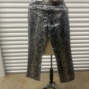 ✨ The Promix by Grace L. Metallic Zebra Print Pants – Size 10/12